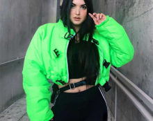 Neon down jacket