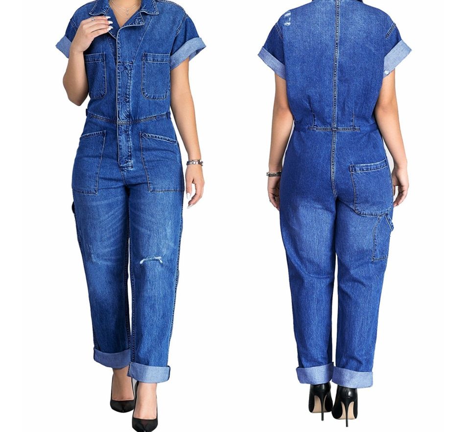 salopette in denim per donne over 50