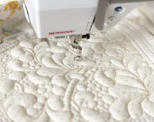 quiltning på en symaskin