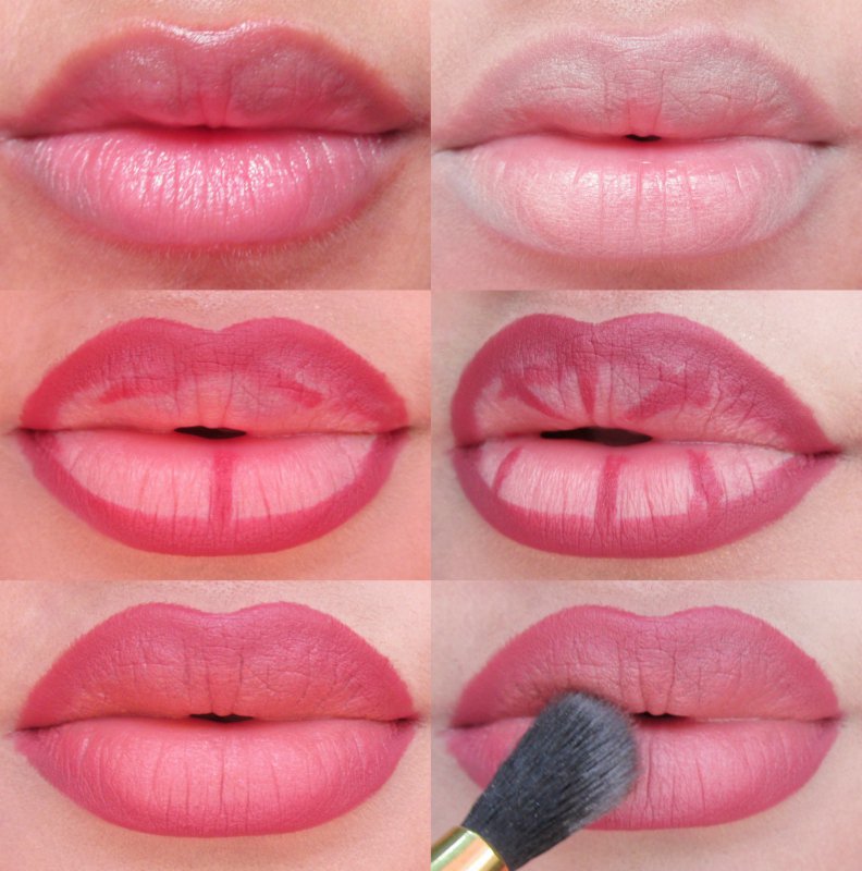 wie man Lippen mit mattem Lippenstift bemalt