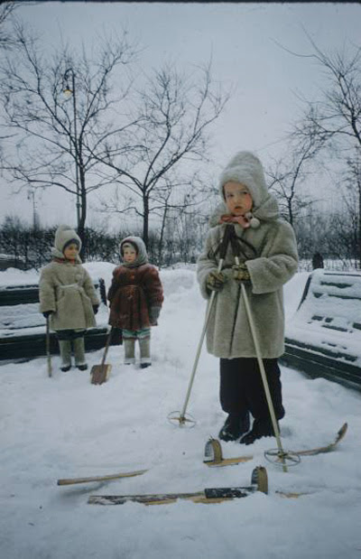 Crianças da URSS no inverno