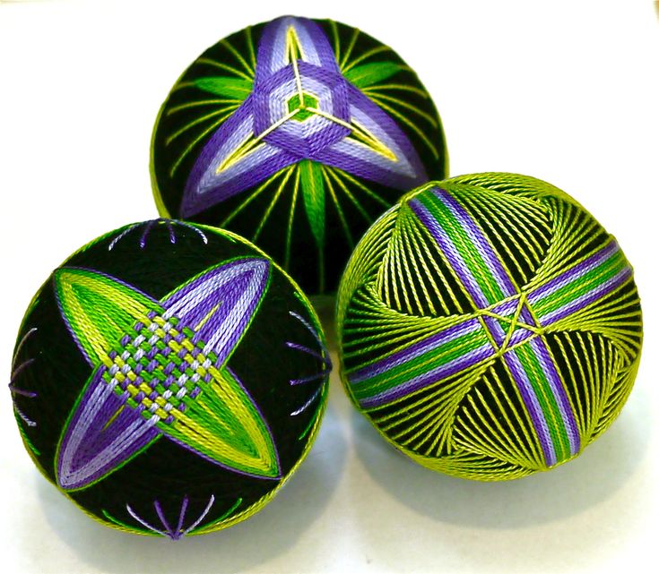 Temari : broderie japonaise sur boules