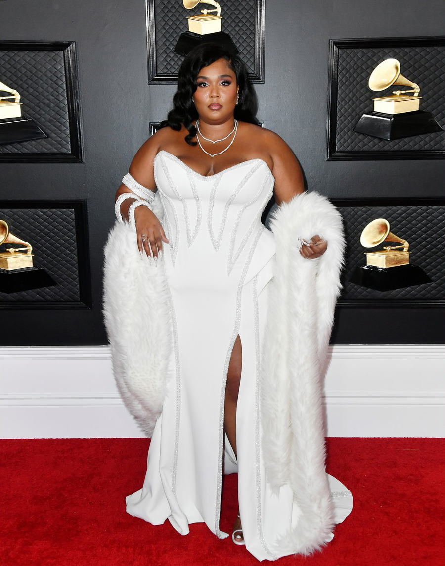 Singer Lizzo at the Grammy Awards