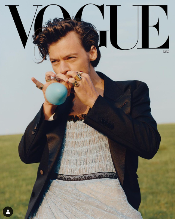 Harry Styles op de cover van Vogue magazine