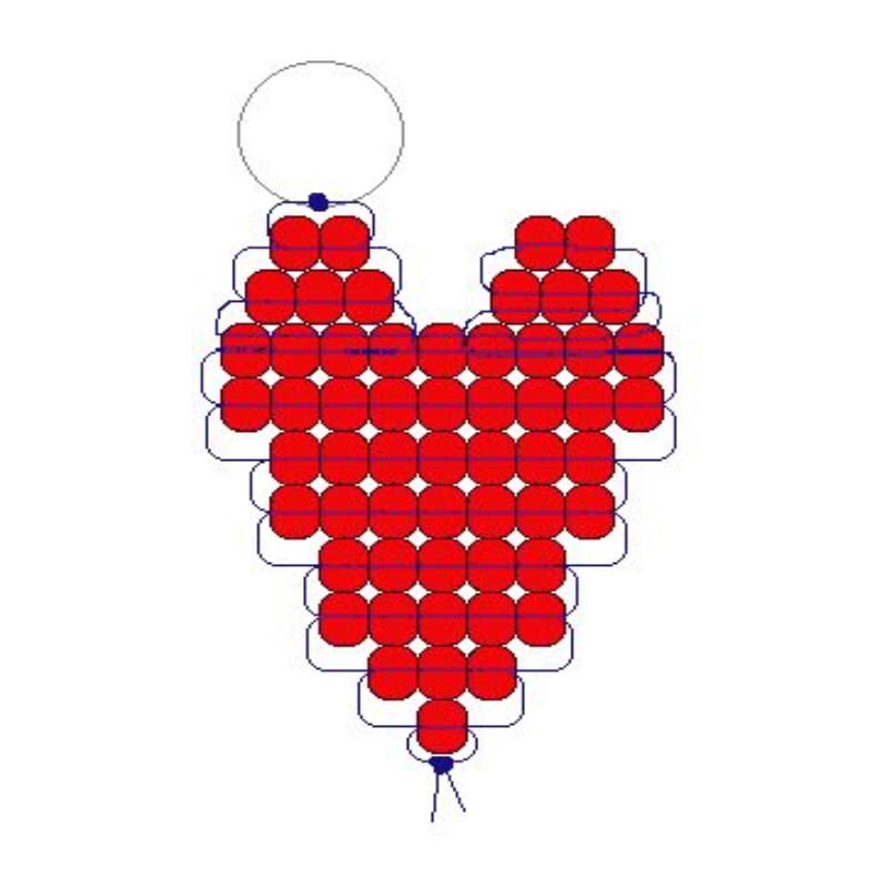 beaded heart