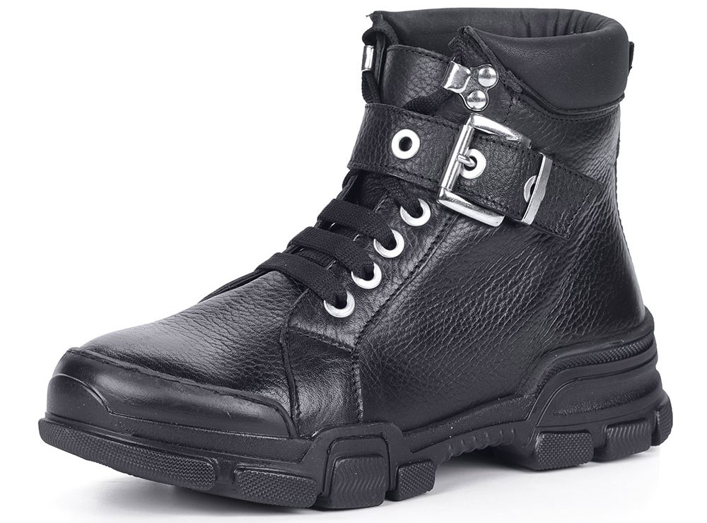 Black military boots.