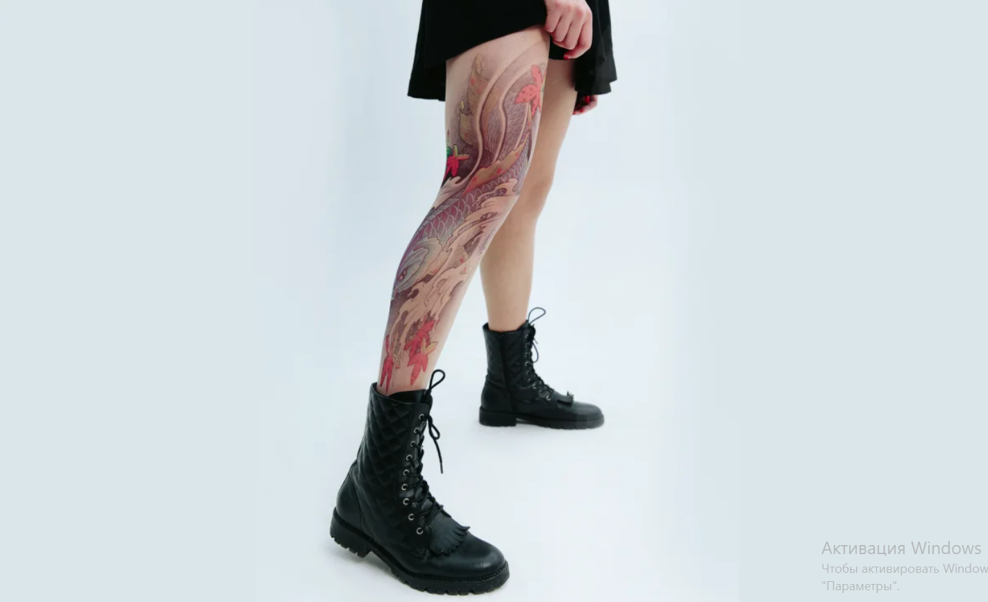 Collants avec imprimés tatouages