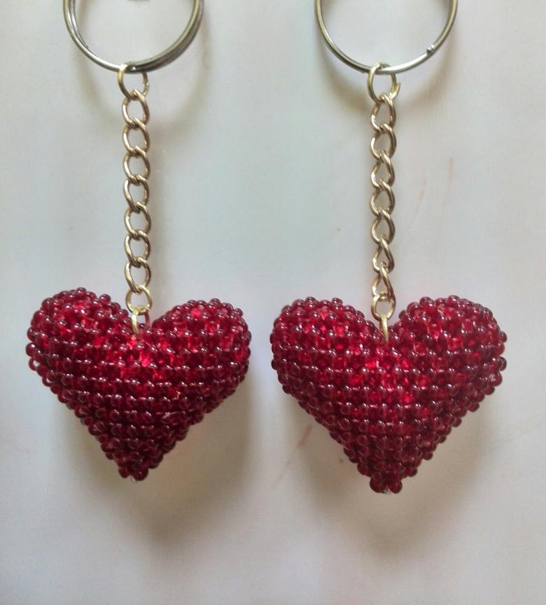 beaded heart