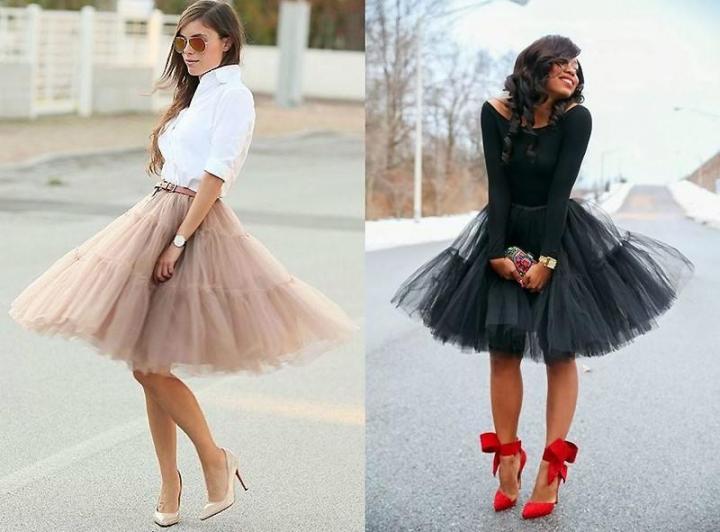 kasut untuk pergi dengan skirt tulle