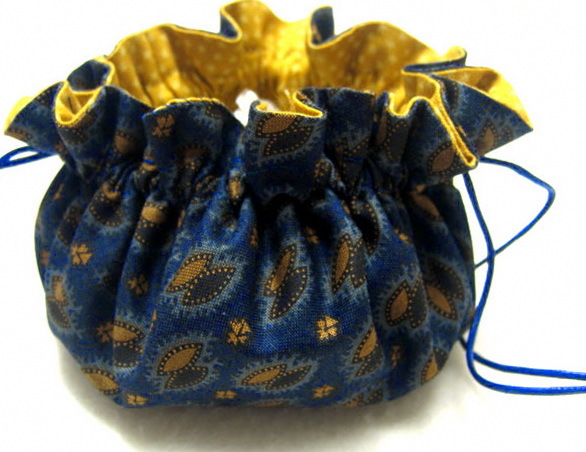 Jewelry bag made from an old sock