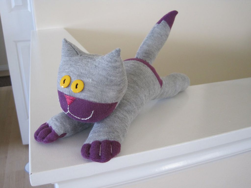 Soft toy made from old socks