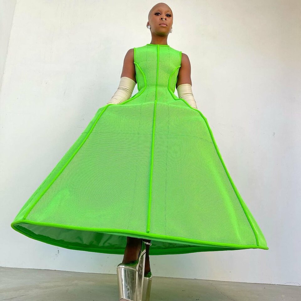 Cynthia Erivo's look van de Golden Globes 2021