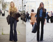 Looks with black flared jeans