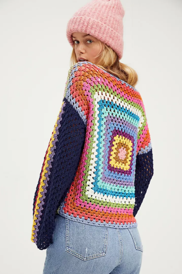 Jacket gamit ang granny square technique