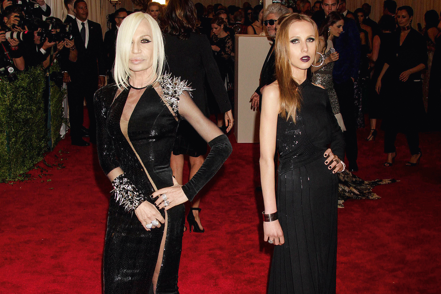 Allergra Versace with her mother