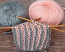 two-color elastic band knitting