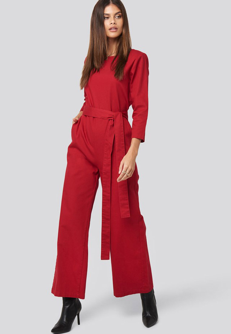 Red jumpsuit from NA-KD