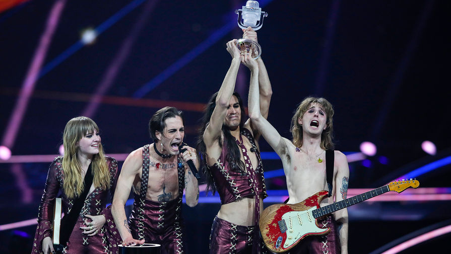 Italian group Maneskin at Eurovision 2021