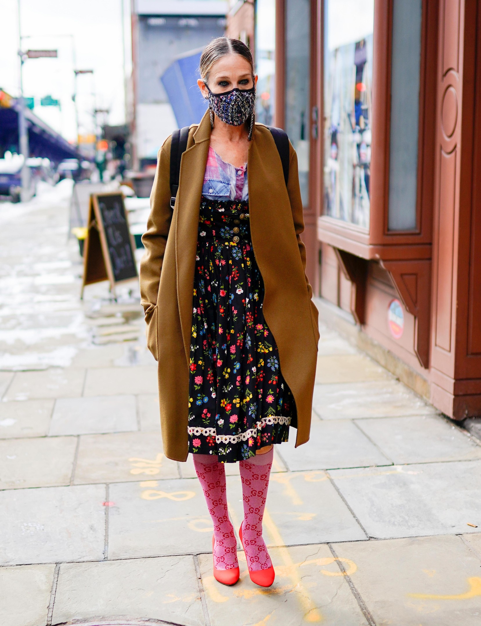 Sarah Jessica Parker con un vestido veraniego con estampado floral