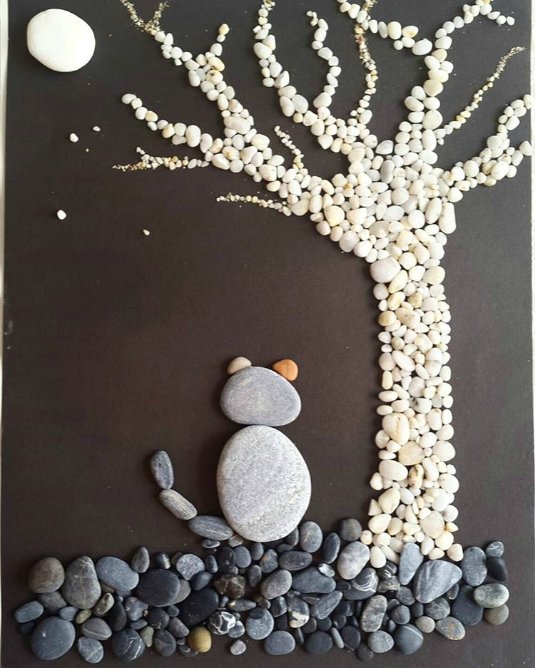 Pebble painting.