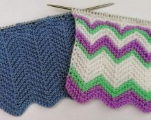 Knitted zigzag