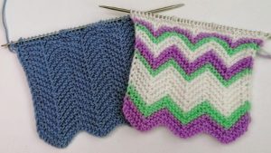 Knitted zigzag