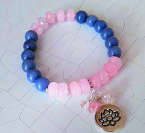 Pulsera de cuarzo rosa