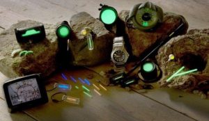 Tritium keychain and flasks