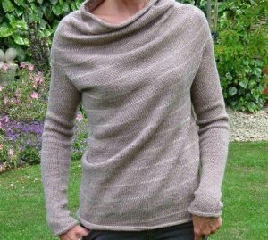 Swing collar knitting