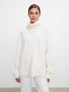 Warm sweater with a neck