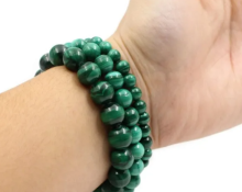 Bracelet with malachite