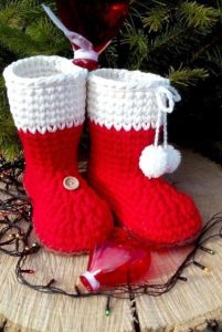 Crochet New Year's shoe