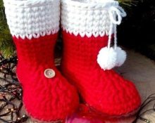 Crochet New Year's shoe