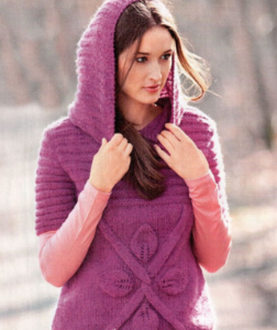 Crochet hooded vest