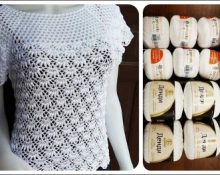 Chaqueta de nomeolvides de crochet