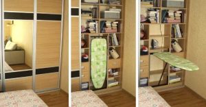 How to hide an ironing board in a closet