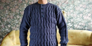 How to knit a men's knitted polo