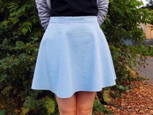 Denim circle skirt