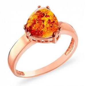 Ring with amber photo