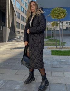 what to wear with a quilted coat