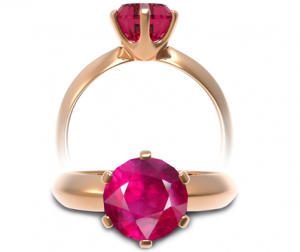 Ring with ruby