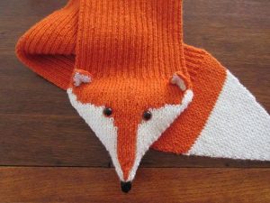 Crochet fox scarf