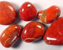 Red or bloody jasper stone