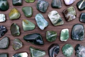 Moss agate stone