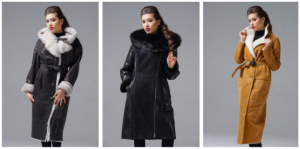 Women's leather sheepskin coats 