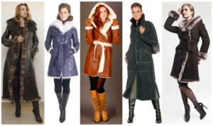 Leather sheepskin coats 