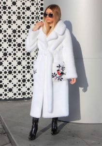 White rabbit fur coats