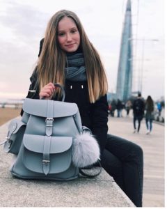 Marble backpack like Katya Adushkina's