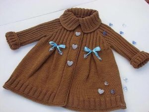 Knit coat for girls