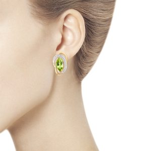 Ohrringe mit Peridot in Gold